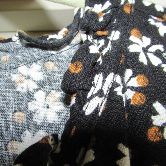 Women's Sonoma A-line, Sleeveless, Ruffled Neckline Black Floral Dress XXL - Picture 2 of 7